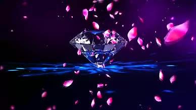 钻石玫瑰花瓣爱情表白动态LED背景视频的预览图